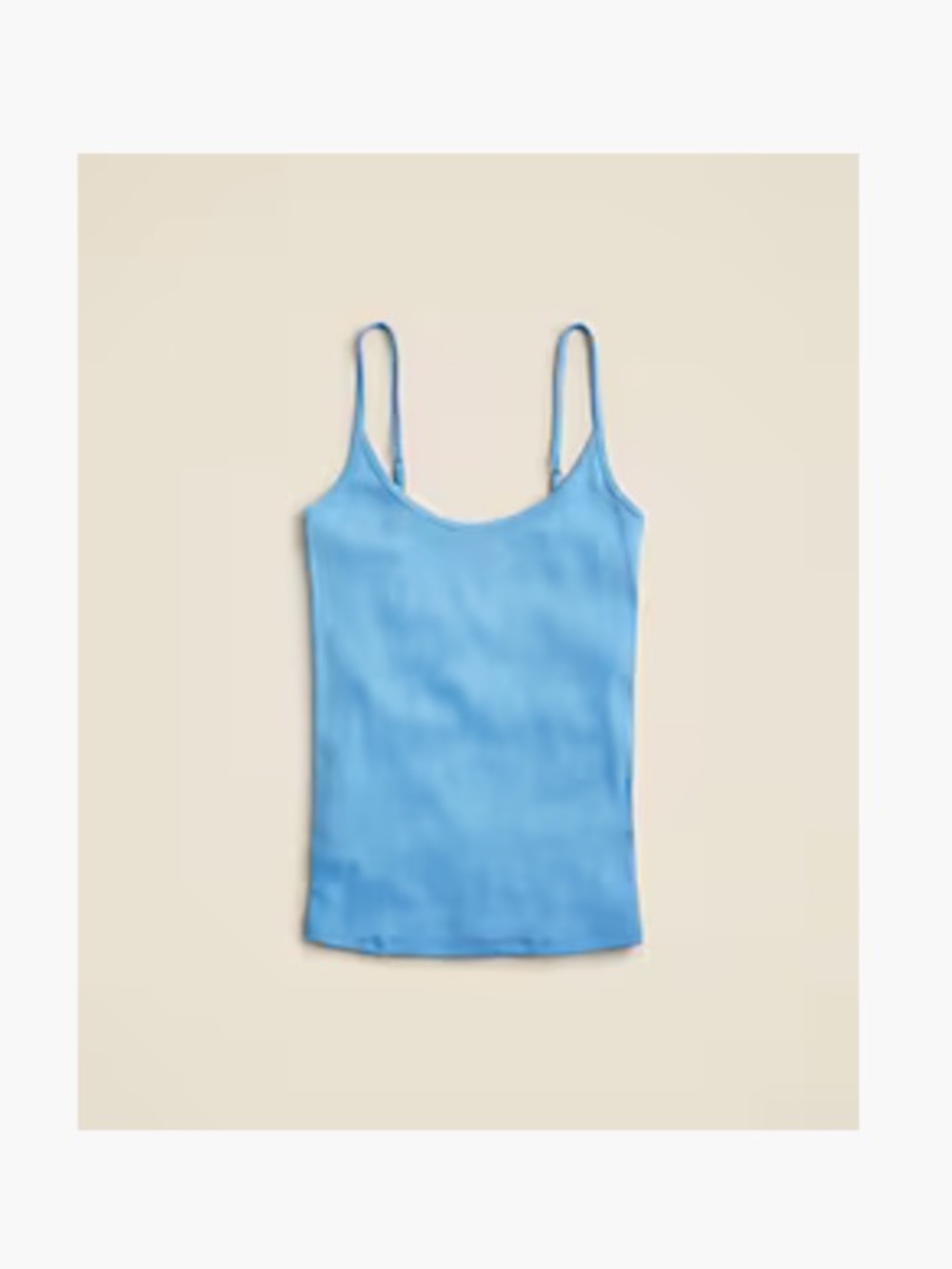 J. Crew Cornflower Blue Fine Rib Camisole basic staple delicate